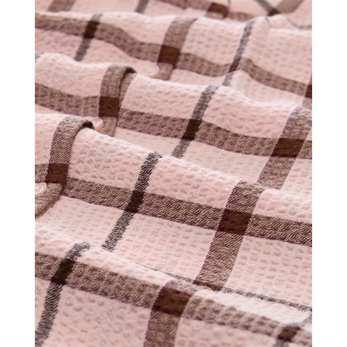Tom Tailor dames blouse 1052595 Ruit Roze bruin